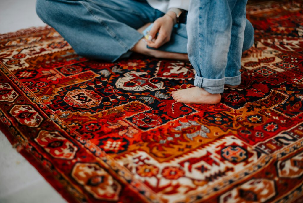 Persian style area rug
