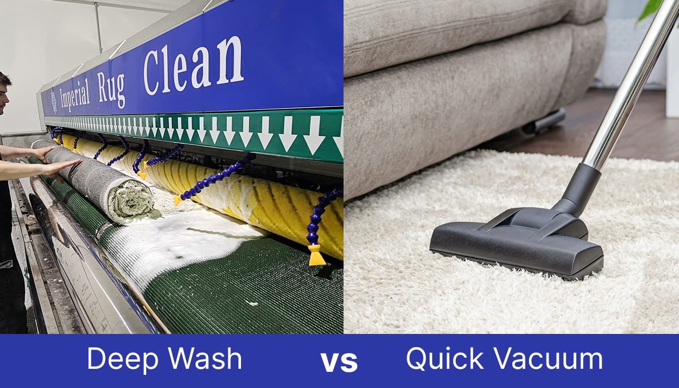 Spotting the Difference: When Your Rug Needs a Deep Wash vs. a Quick Vacuum